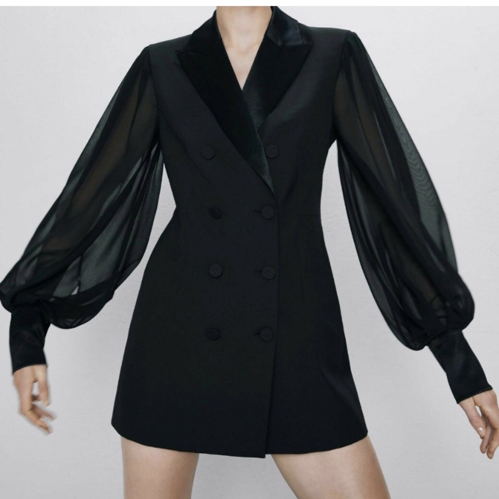 Zara Combination Sleeve Blazer Dress [NWT]